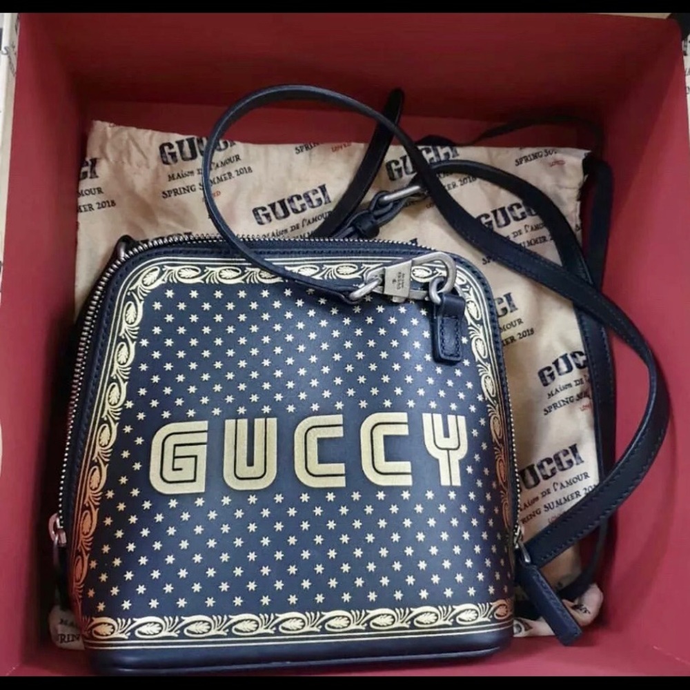 Gucci “GUCCY” Dome Sega Cross Body Bag-AUTHENTIC